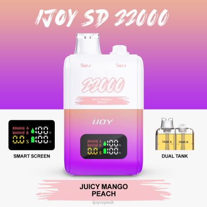 iJOY Vape Flavors BRNB156 - iJOY SD 22000 Disposable Juicy Mango Peach
